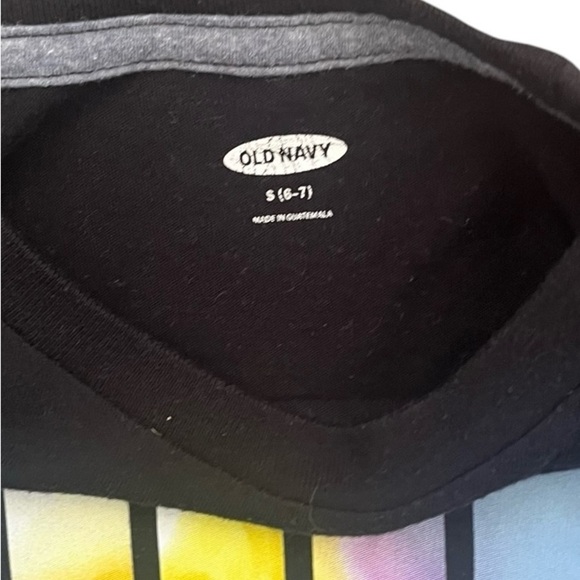 Old Navy casual play Graphic Tee with Palm Trees and Sunset black Boys S (6-7) - Picture 3 of 7